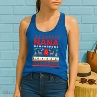 Nana Ugly Christmas Sweater Funny Grandma Xmas Sweaters Mom Funny Gift Women's Tank Top thumb 2