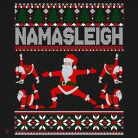 Namasleigh Ugly Christmas Sweater Meme Santa Claus Yoga Gift Ornament thumb 1