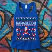 Namasleigh Ugly Christmas Sweater Meme Santa Claus Yoga Gift Women's Tank Top thumb 3