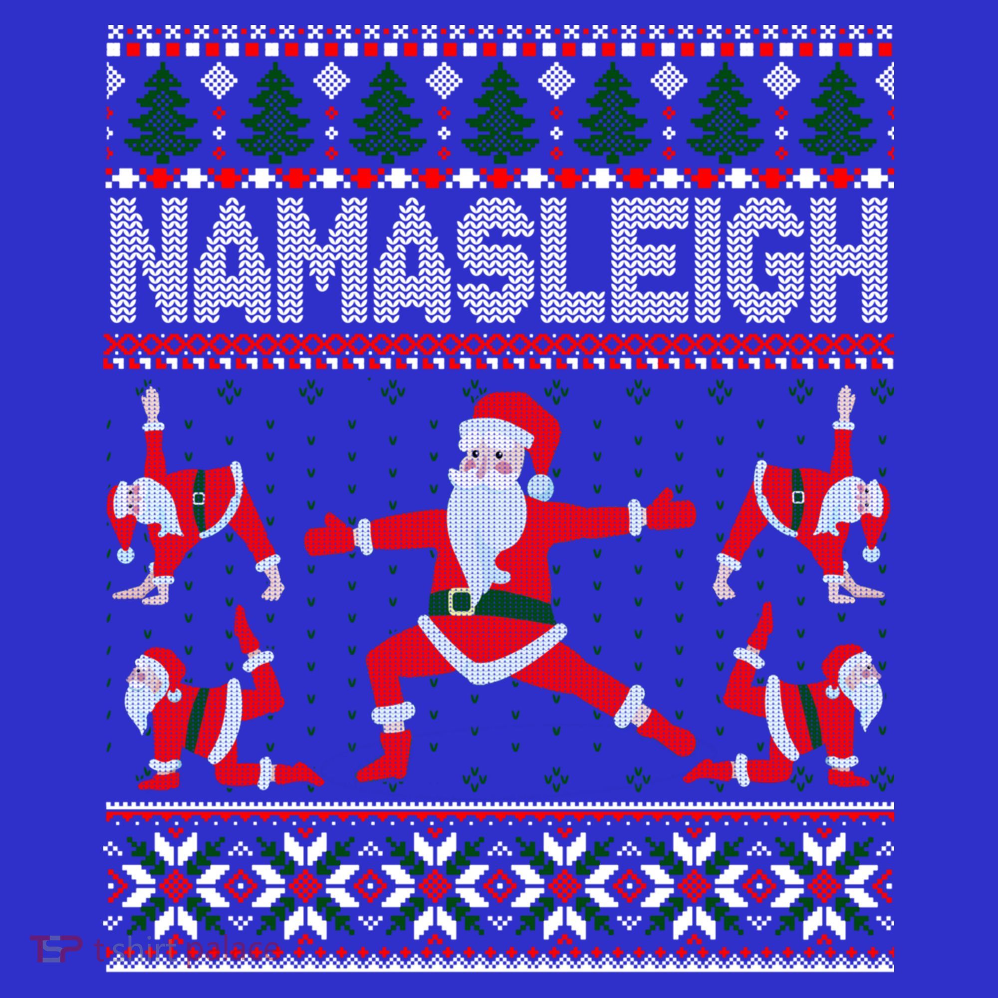 Namasleigh Ugly Christmas Sweater Meme Santa Claus Yoga Gift Women's Tank Top