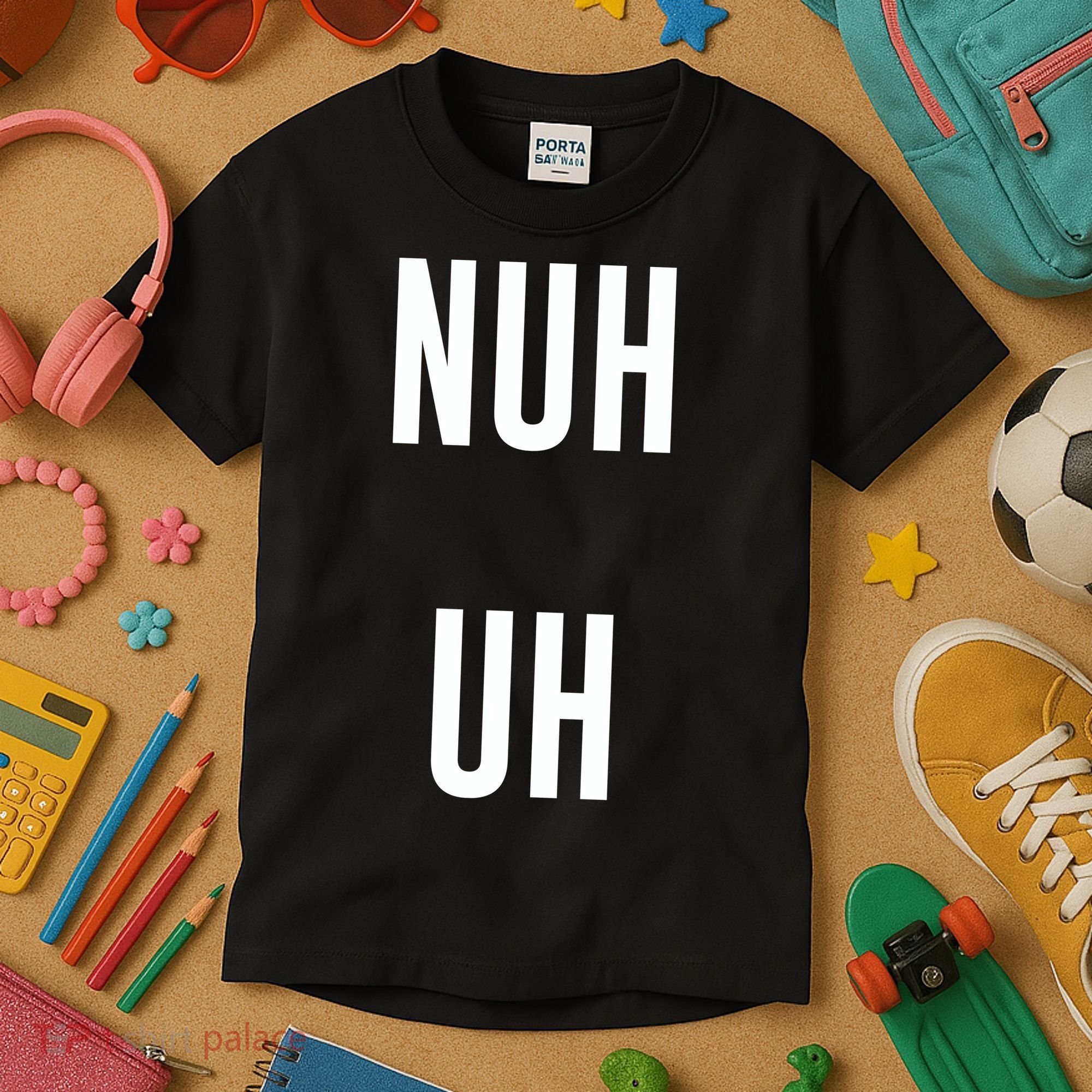 Nuh Uh Funny Sassy Statement Silly Fun Sarcastic Humor Kids T-Shirt
