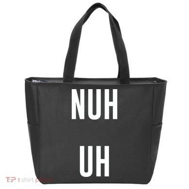 Nuh Uh Funny Sassy Statement Silly Fun Sarcastic Humor Tote Bag