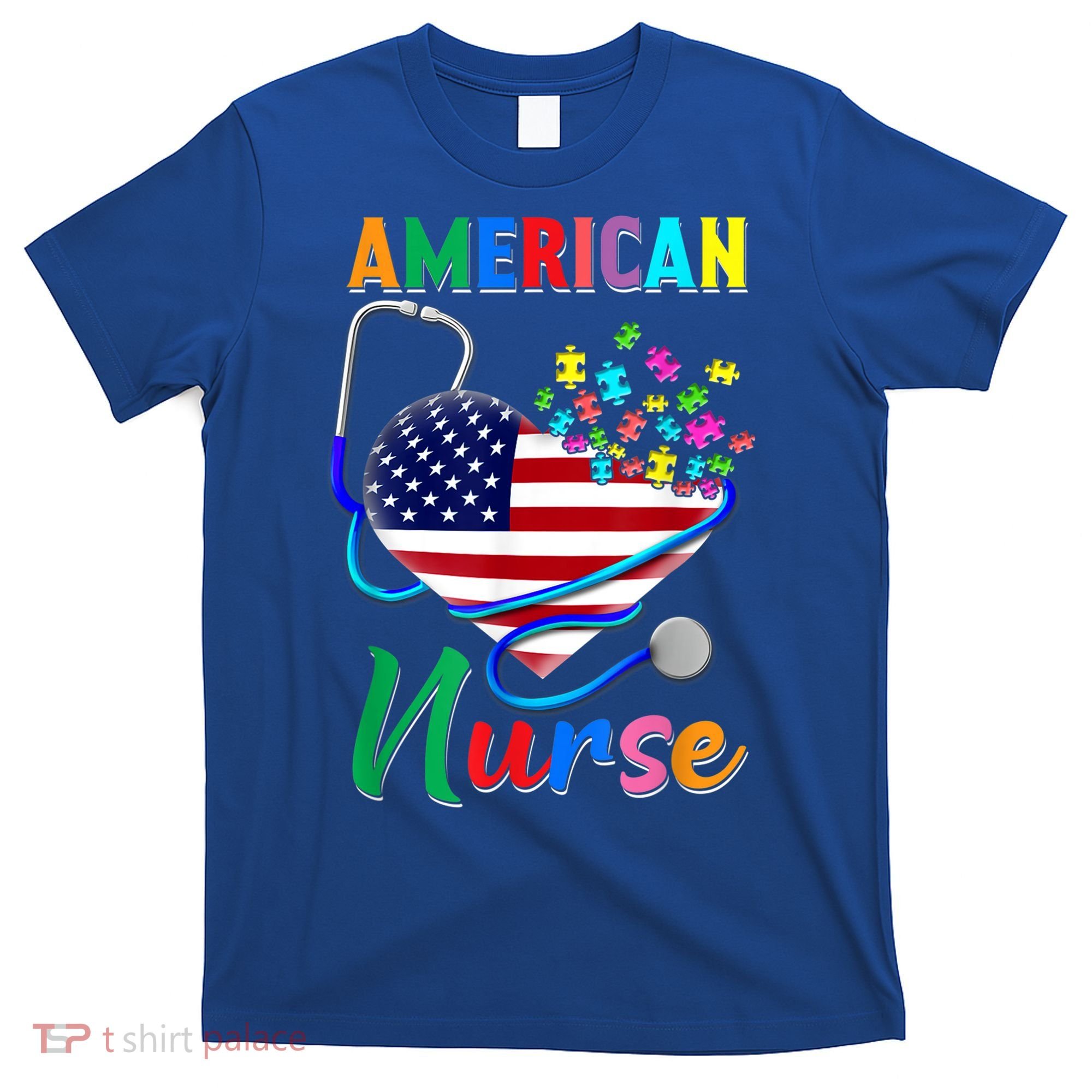 Nurse Usa Flag Nurse Life Nurse Gift For Mom Dad Gift T-Shirt