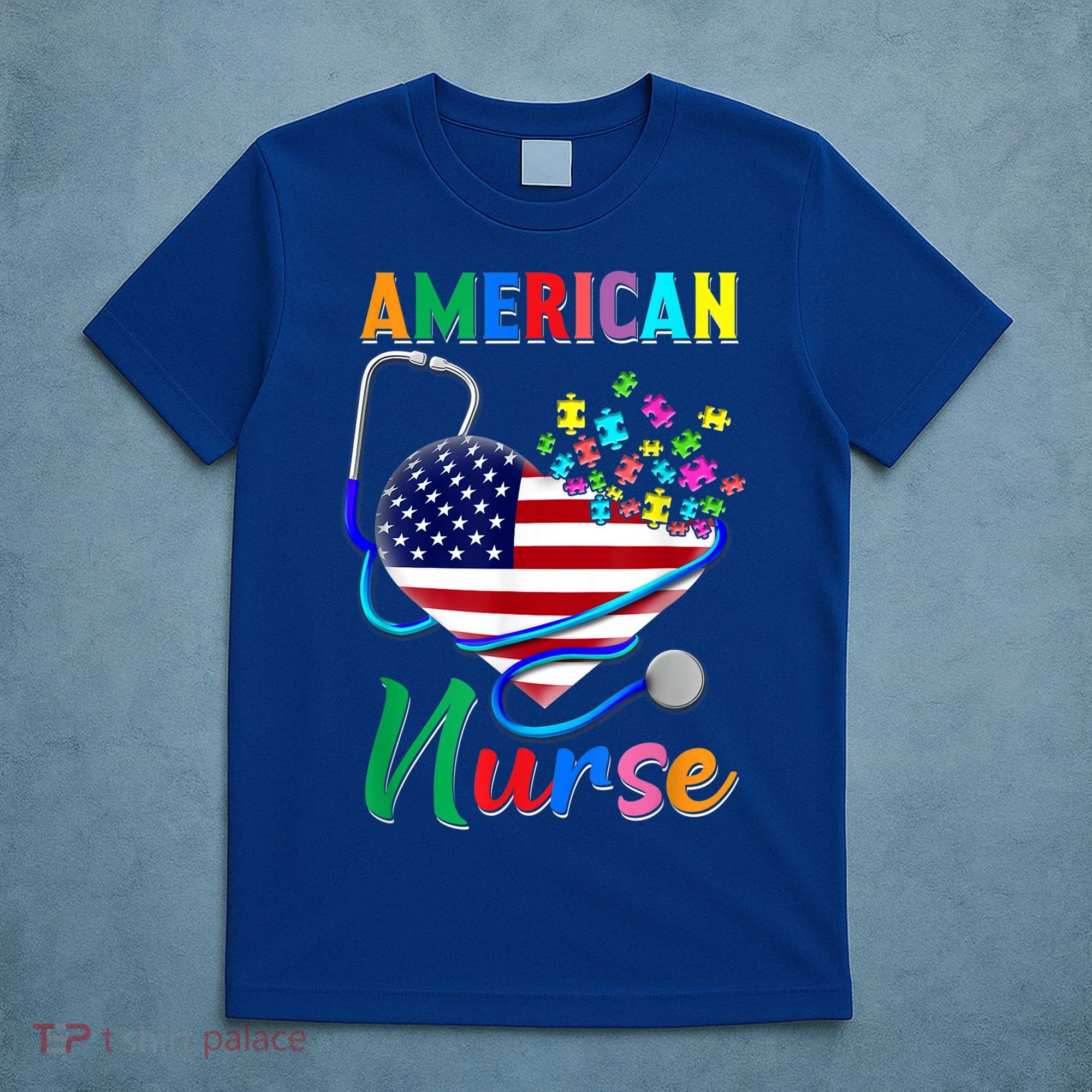 Nurse Usa Flag Nurse Life Nurse Gift For Mom Dad Gift T-Shirt