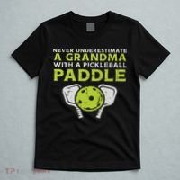 Never Underestimate Grandma With Pickleball Paddle Women T-Shirt thumb 5