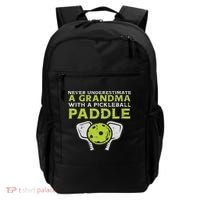 Never Underestimate Grandma With Pickleball Paddle Women Backpack thumb 0