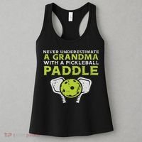 Never Underestimate Grandma With Pickleball Paddle Women Women's Tank Top thumb 3