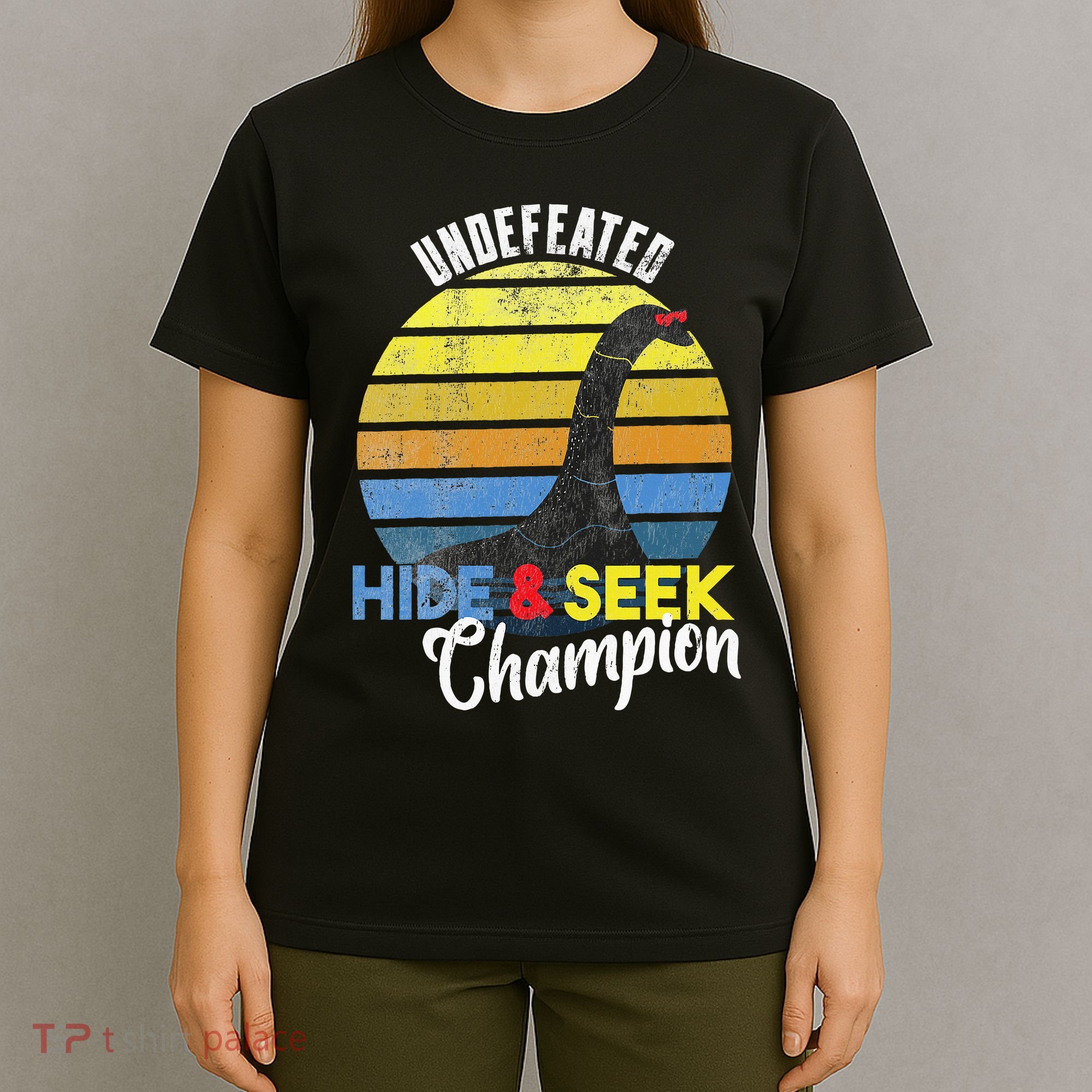 Nessie Undefeated Hide & Seek Champion Loch Ness Monster T-Shirt