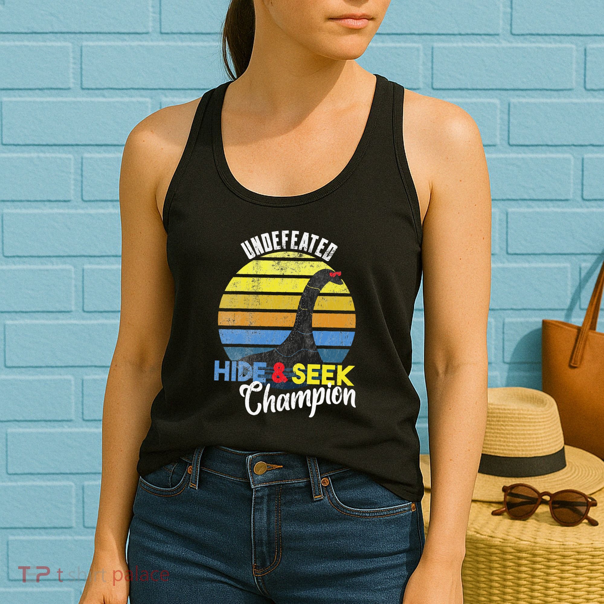 Nessie Undefeated Hide & Seek Champion Loch Ness Monster Women's Tank Top