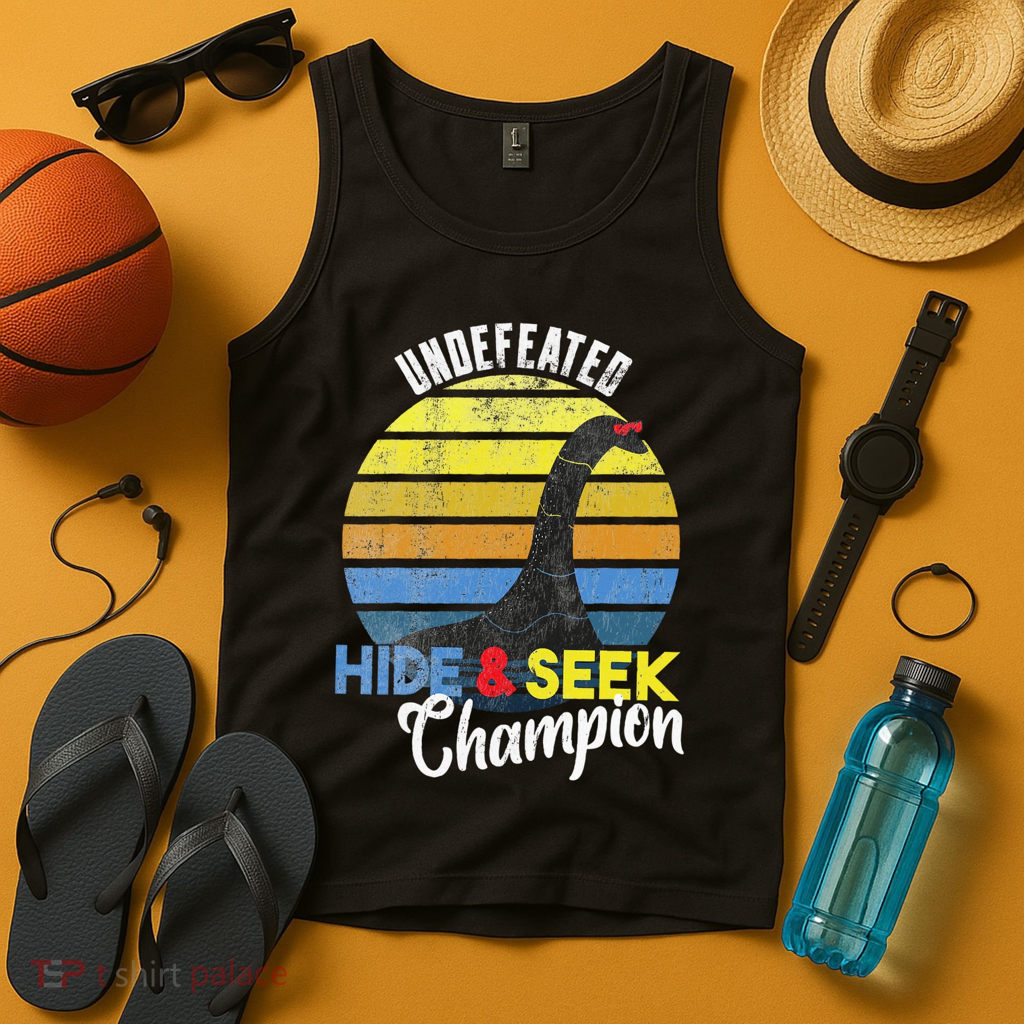 Nessie Undefeated Hide & Seek Champion Loch Ness Monster Tank Top