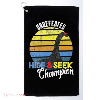 Nessie Undefeated Hide & Seek Champion Loch Ness Monster Golf Towel