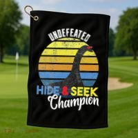 Nessie Undefeated Hide & Seek Champion Loch Ness Monster Golf Towel thumb 1