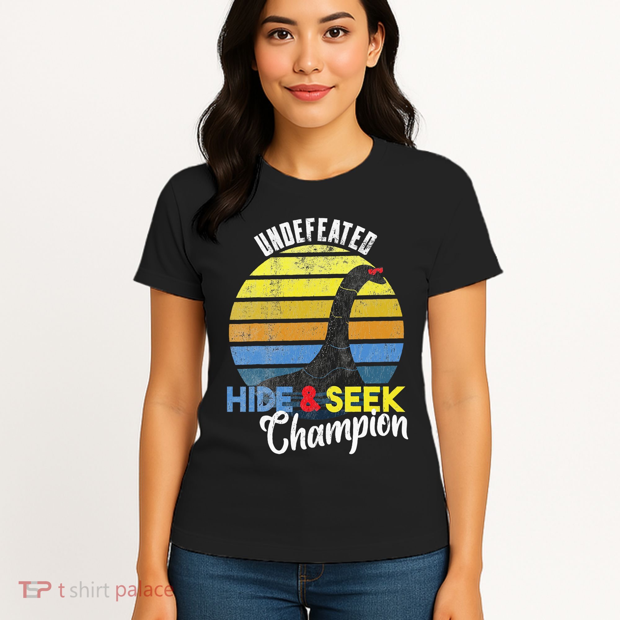 Nessie Undefeated Hide & Seek Champion Loch Ness Monster Women's T-Shirt