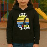 Nessie Undefeated Hide & Seek Champion Loch Ness Monster Kids Hoodie thumb 3