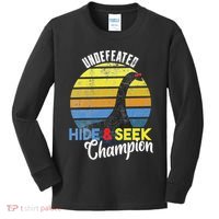Nessie Undefeated Hide & Seek Champion Loch Ness Monster Kids Long Sleeve Shirt thumb 0