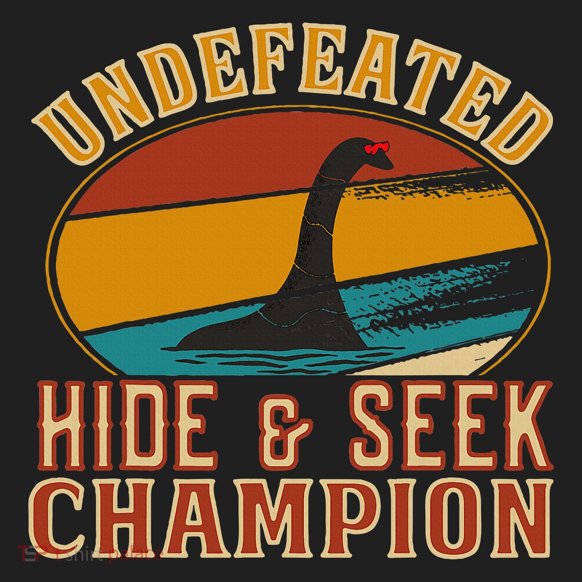 Nessie Undefeated Hide And Seek Champion Funny Nessie Beanie
