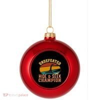 Nessie Undefeated Hide And Seek Champion Funny Nessie Plastic Christmas Ball Ornament thumb 0