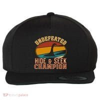 Nessie Undefeated Hide And Seek Champion Funny Nessie Wool Snapback Cap thumb 0