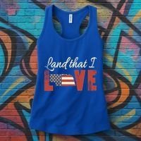 Nebraska Usa Land That I Love Patriotic July 4th Gift Women's Tank Top thumb 3