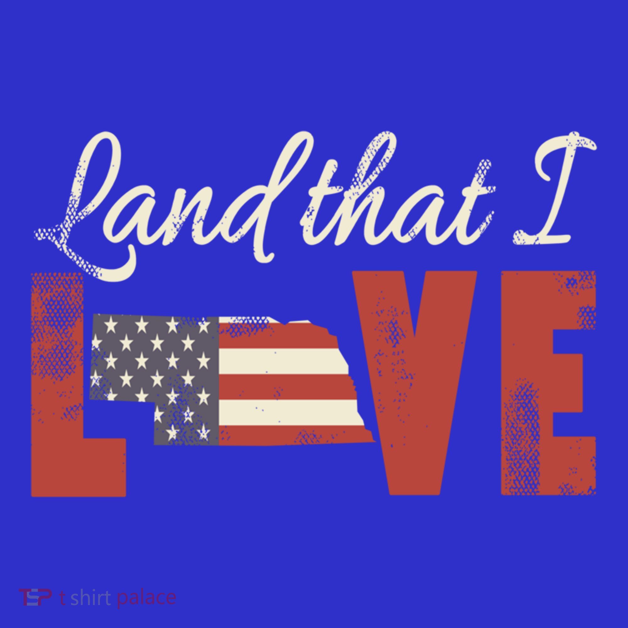 Nebraska Usa Land That I Love Patriotic July 4th Gift Women's Tank Top