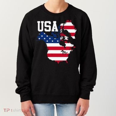New Usa Map Now Featuring Canada And Greenland Funny Gift Women's Sweatshirt
