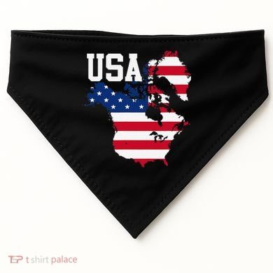 New Usa Map Now Featuring Canada And Greenland Funny Gift USA-Made Doggie Bandana