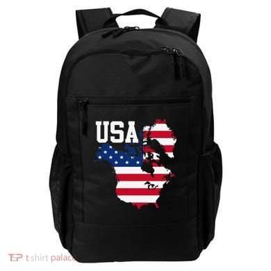 New Usa Map Now Featuring Canada And Greenland Funny Gift Backpack