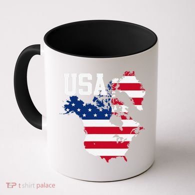 New Usa Map Now Featuring Canada And Greenland Funny Gift Coffee Mug
