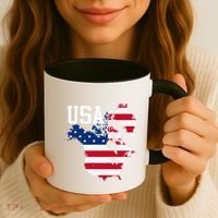 New Usa Map Now Featuring Canada And Greenland Funny Gift Coffee Mug thumb 3