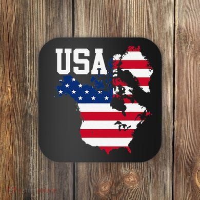 New Usa Map Now Featuring Canada And Greenland Funny Gift Coaster