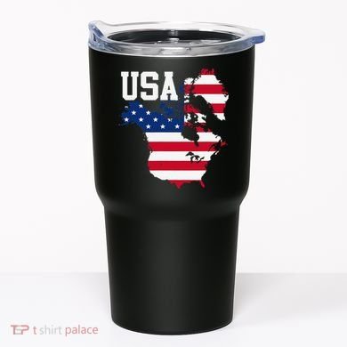 New Usa Map Now Featuring Canada And Greenland Funny Gift Tumbler