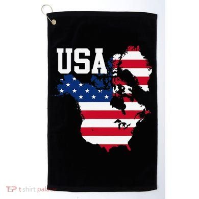 New Usa Map Now Featuring Canada And Greenland Funny Gift Golf Towel