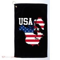 New Usa Map Now Featuring Canada And Greenland Funny Gift Golf Towel thumb 0