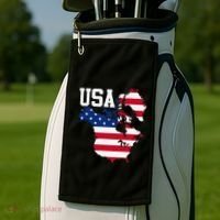 New Usa Map Now Featuring Canada And Greenland Funny Gift Golf Towel thumb 2