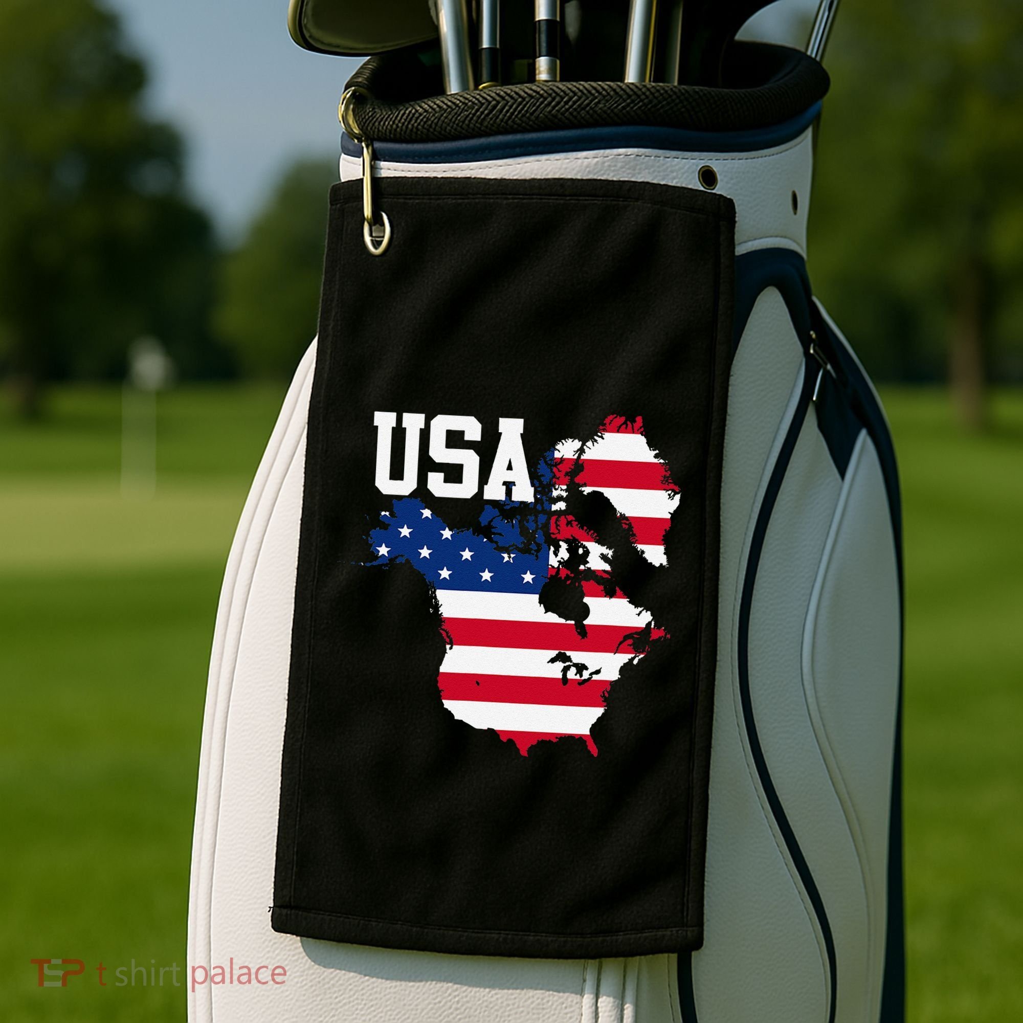 New Usa Map Now Featuring Canada And Greenland Funny Gift Golf Towel