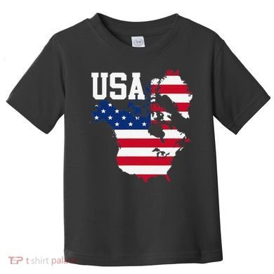 New Usa Map Now Featuring Canada And Greenland Funny Gift Toddler T-Shirt
