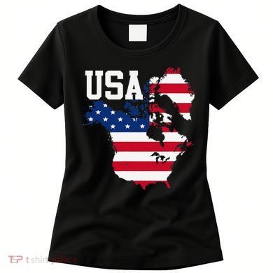 New Usa Map Now Featuring Canada And Greenland Funny Gift Women's T-Shirt