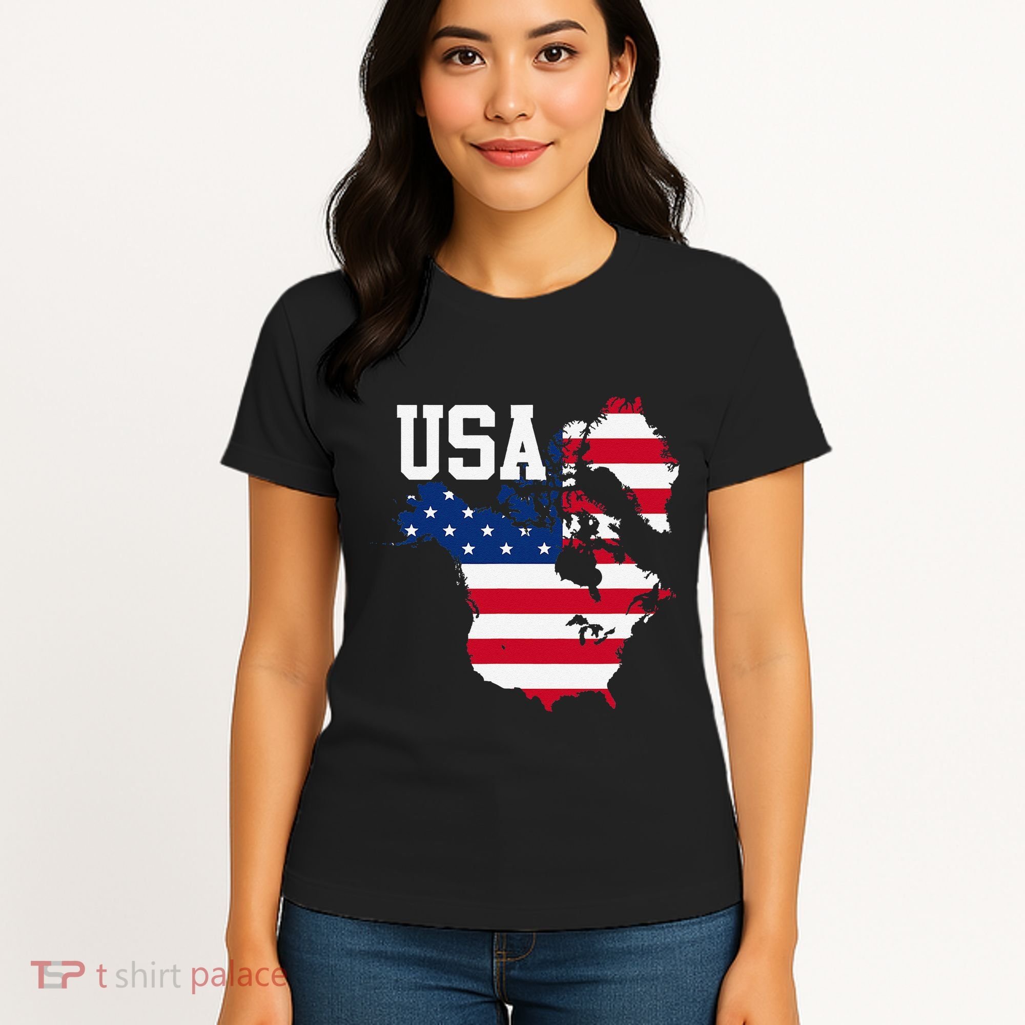 New Usa Map Now Featuring Canada And Greenland Funny Gift Women's T-Shirt
