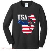 New Usa Map Now Featuring Canada And Greenland Funny Gift Kids Long Sleeve Shirt thumb 0