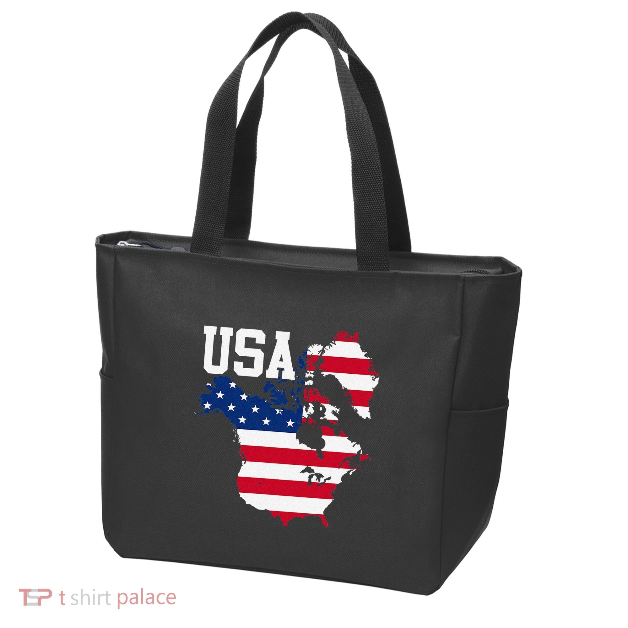 New Usa Map Now Featuring Canada And Greenland Funny Gift Tote Bag