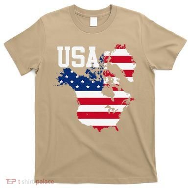 New Usa Map Now Featuring Canada And Greenland Funny Gift T-Shirt