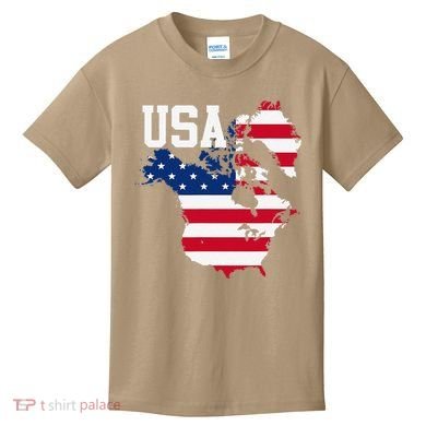 New Usa Map Now Featuring Canada And Greenland Funny Gift Kids T-Shirt