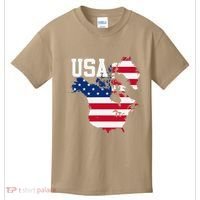 New Usa Map Now Featuring Canada And Greenland Funny Gift Kids T-Shirt thumb 0