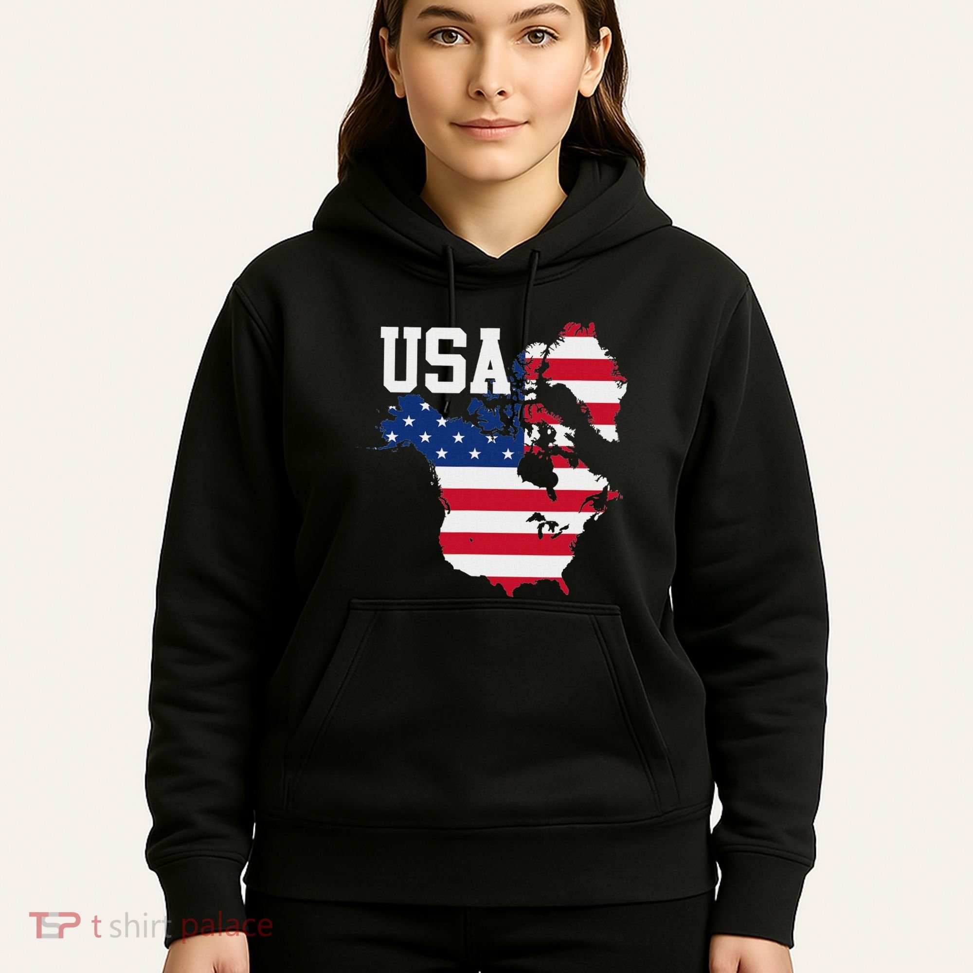 New Usa Map Now Featuring Canada And Greenland Funny Hoodie