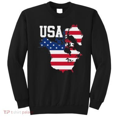 New Usa Map Now Featuring Canada And Greenland Funny Sweatshirt