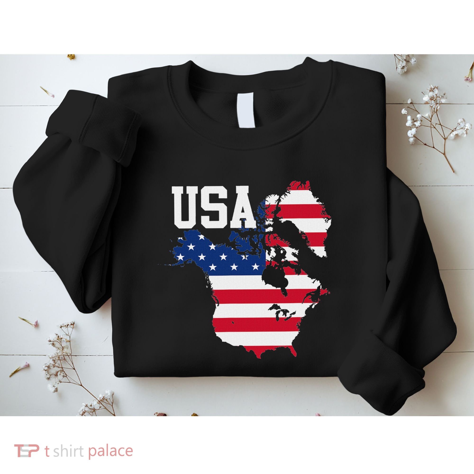 New Usa Map Now Featuring Canada And Greenland Funny Sweatshirt