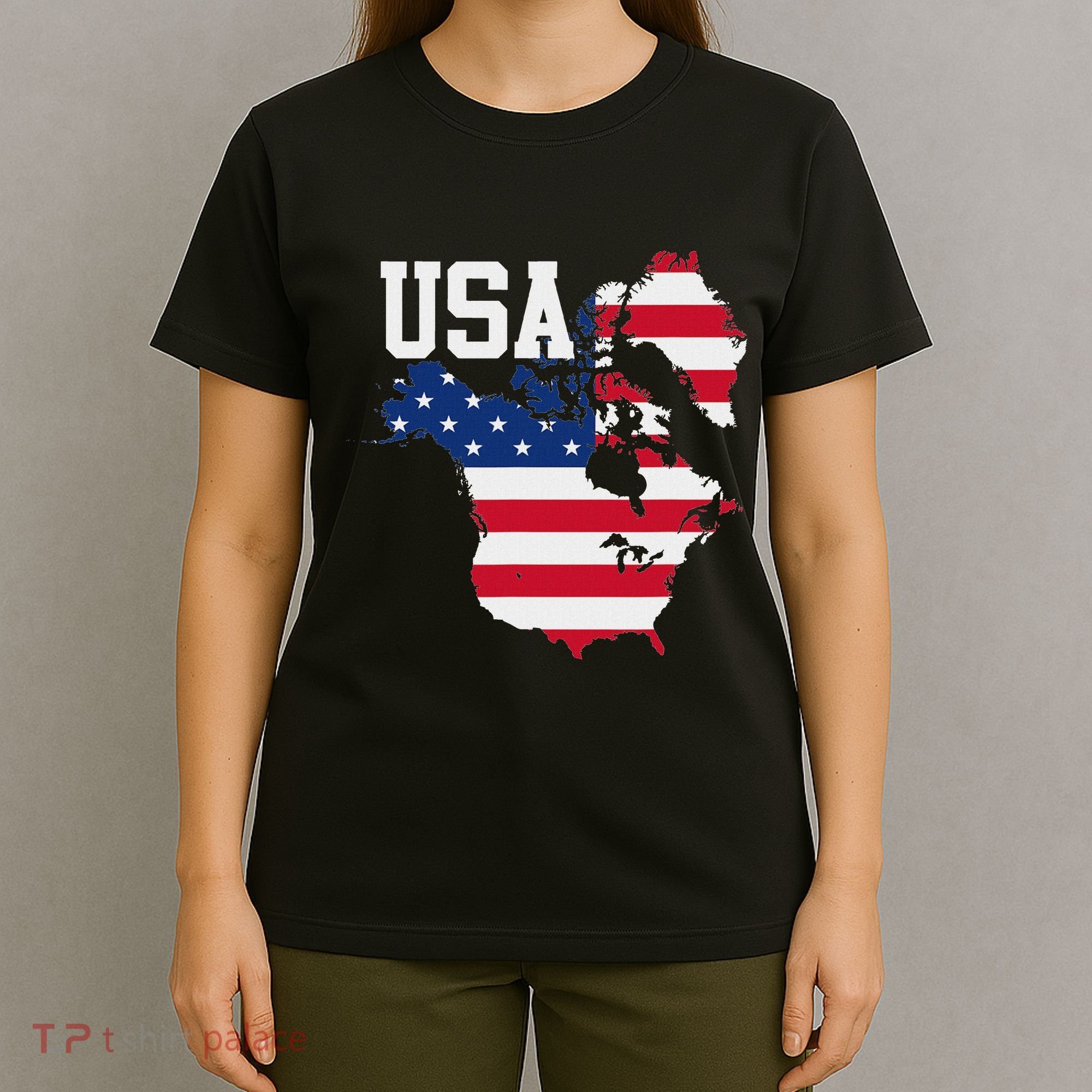 New Usa Map Now Featuring Canada And Greenland Funny T-Shirt