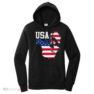 New Usa Map Now Featuring Canada And Greenland Funny Women's Hoodie