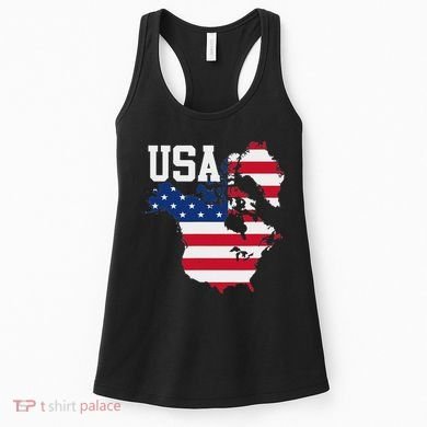 New Usa Map Now Featuring Canada And Greenland Funny Women's Tank Top