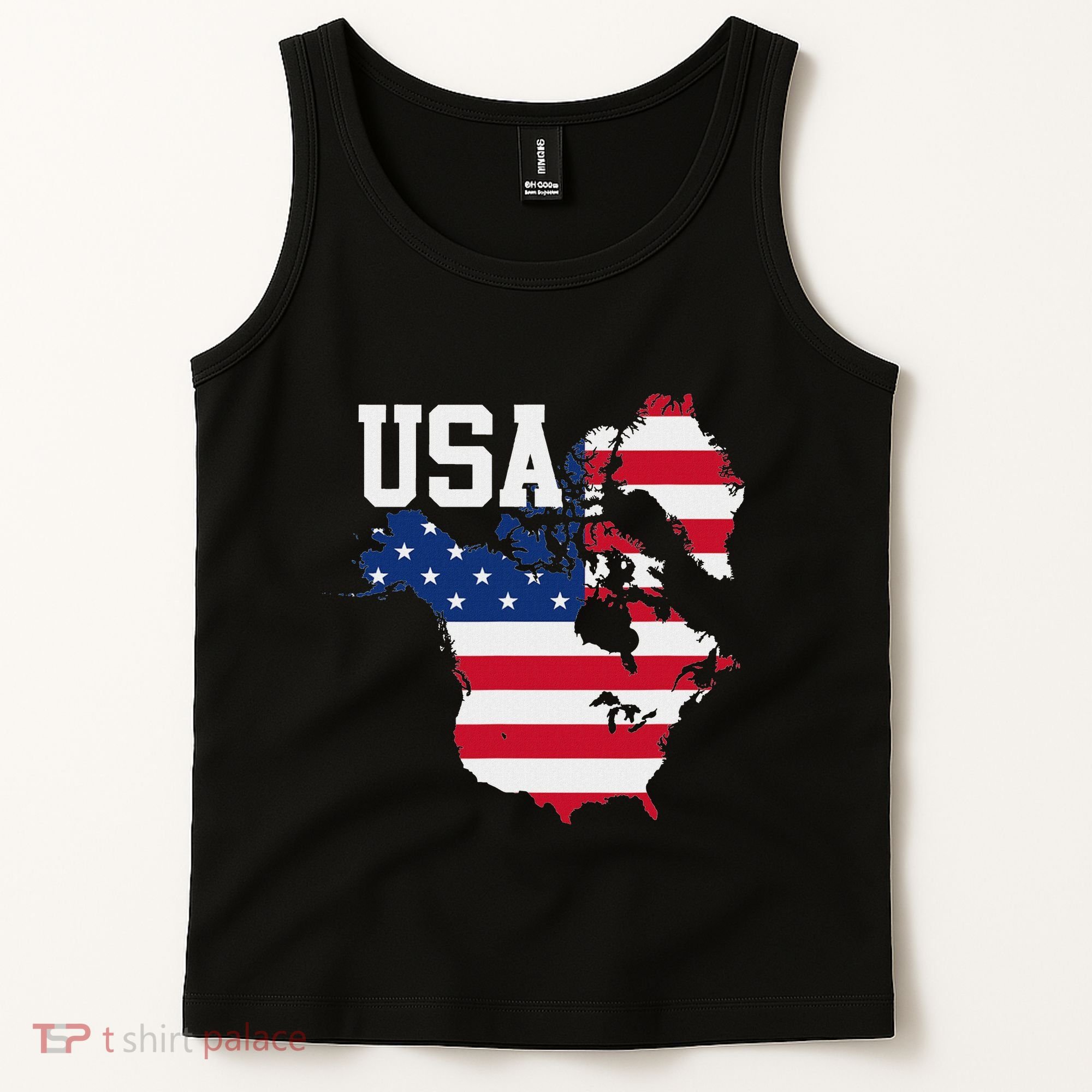 New Usa Map Now Featuring Canada And Greenland Funny Tank Top